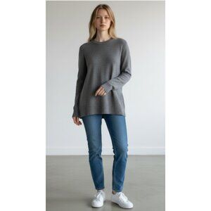 Vince Gray Cashmere Long Sleeve Crew Neck Sweater Women's Small